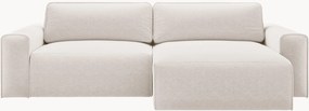Sofá-cama de canto em chenille com arrumação Victor (3 lugares)