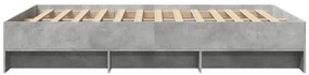 Estrutura de cama 120x190 cm derivados de madeira cinza cimento