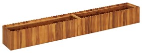 vidaXL Vaso/floreira de jardim 200x30x25 cm madeira de acácia maciça