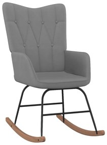 327612 vidaXL Cadeira de baloiço tecido cinzento-escuro