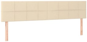 Cama com molas/colchão 180x200 cm tecido cor creme