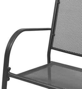 Banco de jardim 108 cm aço e malha antracite