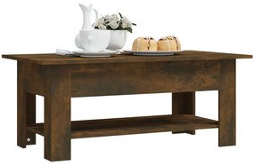Mesa de centro 102x55x42 cm madeira processada carvalho fumado