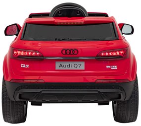 Carro elétrico para Crianças 12V Audi Q7 NEW LIFT Rodas de EVA, Assento de couro Vermelho