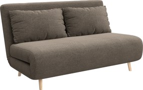 HOMCOM Sofá-cama, cama para hóspedes, encosto ajustável em 3 posições, cotelê, até 120 kg, 141 x 90 x 81 cm, Marrom Escuro | Aosom Portugal