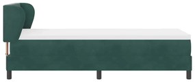 Cama Box Spring vidaXL com Colchão Verde Escuro 80x200 cm em Veludo