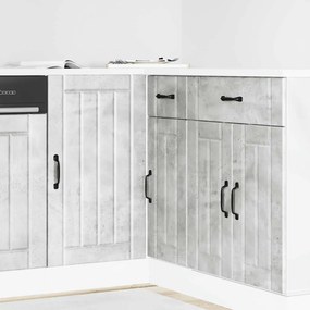 vidaXL Armário de cozinha inferior Lucca deriv. madeira cinzento cimento