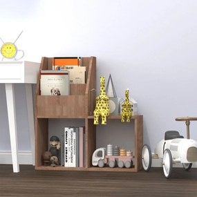 339518 vidaXL Suporte revistas infantil 71x30x78,5 cm aglom. carvalho sonoma