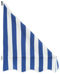 Toldo bistrô 400x120 cm azul e branco