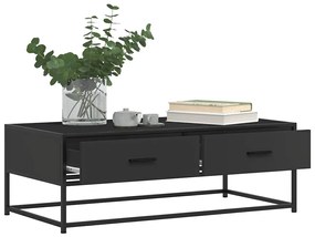 Mesa de centro 100x50x35 cm derivados de madeira/metal preto