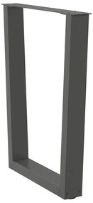 Pés para mesa de jantar em V, 2 peças, antracite, 70x(72-73,3) cm, aço
