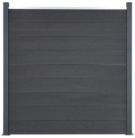 Conjunto de painéis de vedação 699x186 cm WPC cinzento