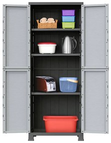 vidaXL Armário de plástico 68x39x171,5 cm