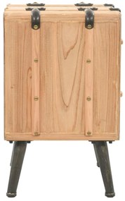Mesa de cabeceira em madeira de abeto maciça 50x35x57 cm