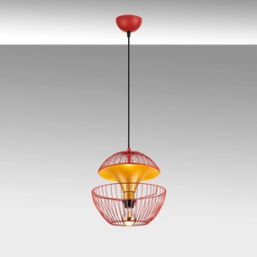 Candeeiro de Teto Telmander – Vermelho – 30 x 30 x 45-135 cm