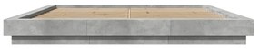 Estrutura de cama 200x200 cm derivados de madeira cinza cimento