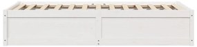 Cama sem colchão 75x190 cm madeira de pinho maciça branco