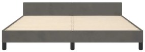 Estrutura de cama sem colchão 180x200 cm veludo cinzento-escuro