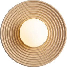 Plafon de teto retro bege com vidro opalino - Lila