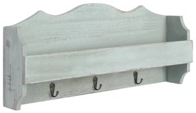 vidaXL Cabide de parede 50x10x23 cm madeira verde