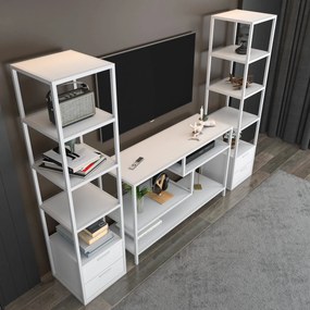 Unidade TV Robbins – Branco – 198 cm x 39 cm x 160 cm