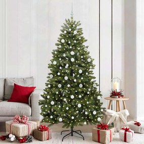 vidaXL Árvore de Natal Artificial Verde 210 cm PVC e Metal