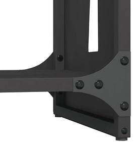 Suporte para lenha 40x30x80 cm aço laminado a frio preto