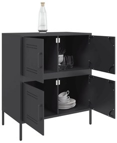 Aparador 68x39x79 cm aço preto