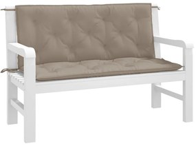 Almofadões banco jardim 2 pcs tecido oxford cinza-acastanhado