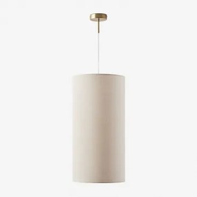 Lâmpada De Teto Suspensa Em Tecido Arlina Dourado - Transparente & Branco Partido Ø30 Cm - ?60 Cm Arlina - Sklum