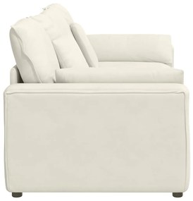 Sofá modular com almofadas creme