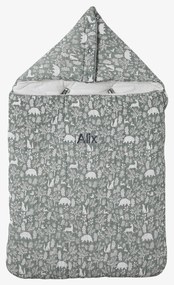 Ninho em gaze de algodão azul-cristalino