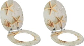 vidaXL Assento de Sanitário com Fechamento Suave 2 pcs 44 x 38 cm