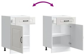 Armário de cozinha baixo Kalmar branco alto brilho