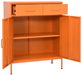 Armário de arrumação aço 80x35x101,5 cm laranja
