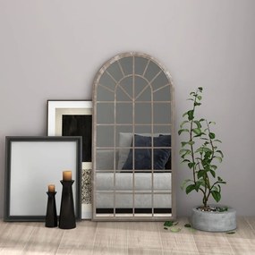 vidaXL Espelho em ferro p/ uso no interior 90x45 cm cor areia