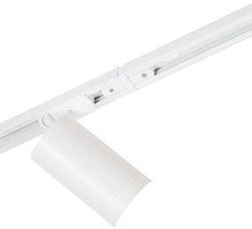 Sistema de iluminação de trilho moderno com 5 focos brancos monofásicos GU10 70mm - Iconic Jeana Luxe