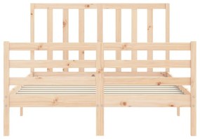 Cama sem colchão 140x200 cm madeira de pinho maciça