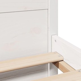 Estrutura de cama c/ cabeceira sem colchão 200x200 cm branco