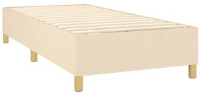 Estrutura de cama em tecido 80x200 cm cor creme