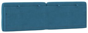 Almofadão de cabeceira 160 cm veludo azul