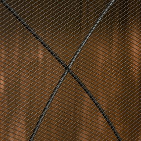 Frente para Lareira Dobrável Proteção para Lareira de 3 Painéis com Dobradiças e Estrutura de Metal Decorativa 126x2x76cm Preto