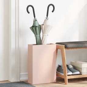 vidaXL Suporte de guarda-chuva rosa da - 28x12x41 cm em aço