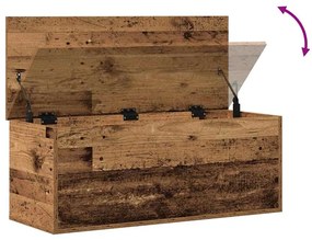 Caixa de Armazenamento vidaXL em Madeira Velha 90x35x35 cm em Madeira