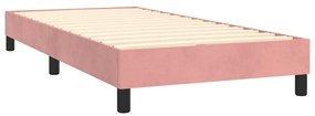 Cama com molas/colchão 90x190 cm veludo rosa