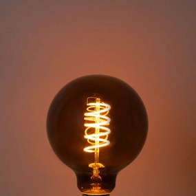Conjunto de 5 lâmpadas LED E27 reguláveis G95 castanho 4W 120 lm 1800K