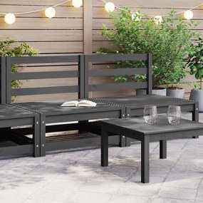 vidaXL Sofás de centro para jardim 2 pcs madeira pinho maciça cinzento