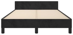 Estrutura de cama sem colchão 120x190 cm Veludo preto