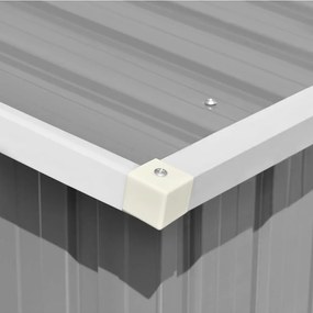 Abrigo de jardim 257x779x181 cm aço galvanizado cinzento