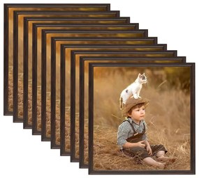 vidaXL Molduras para mesa 10 pcs 20x20 cm MDF preto